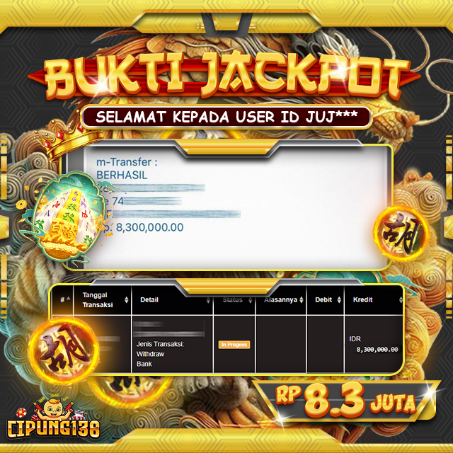 Bukti JP Cipung138 – Selamat Kepada Pemenang Jackpot