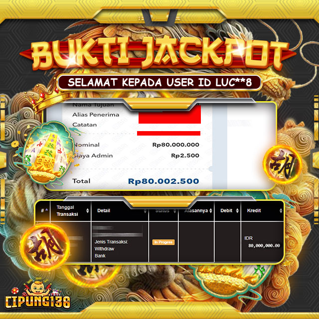 Bukti JP Cipung138 – Selamat Kepada Pemenang Jackpot