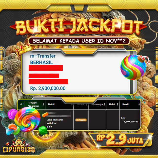 Bukti JP Cipung138 – Selamat Kepada Pemenang Jackpot