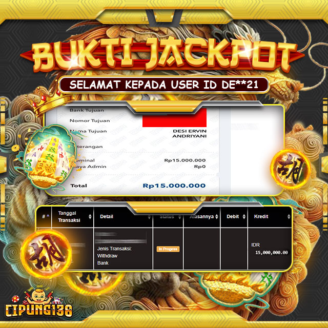 Bukti JP Cipung138 – Selamat Kepada Pemenang Jackpot