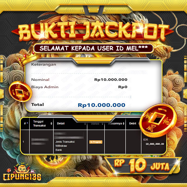 Bukti JP Cipung138 – Selamat Kepada Pemenang Jackpot