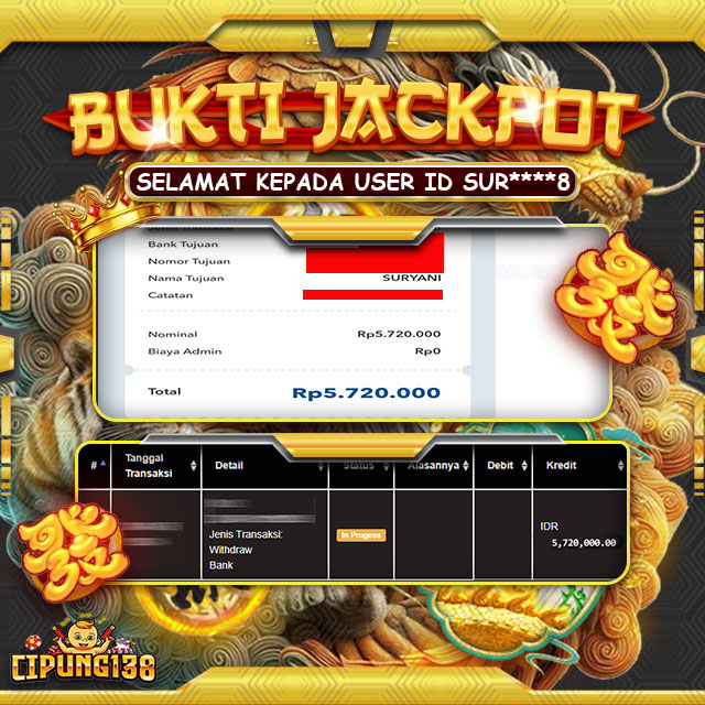 Bukti JP Cipung138 – Selamat Kepada Pemenang Jackpot