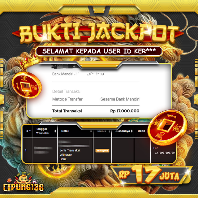 Bukti JP Cipung138 – Selamat Kepada Pemenang Jackpot