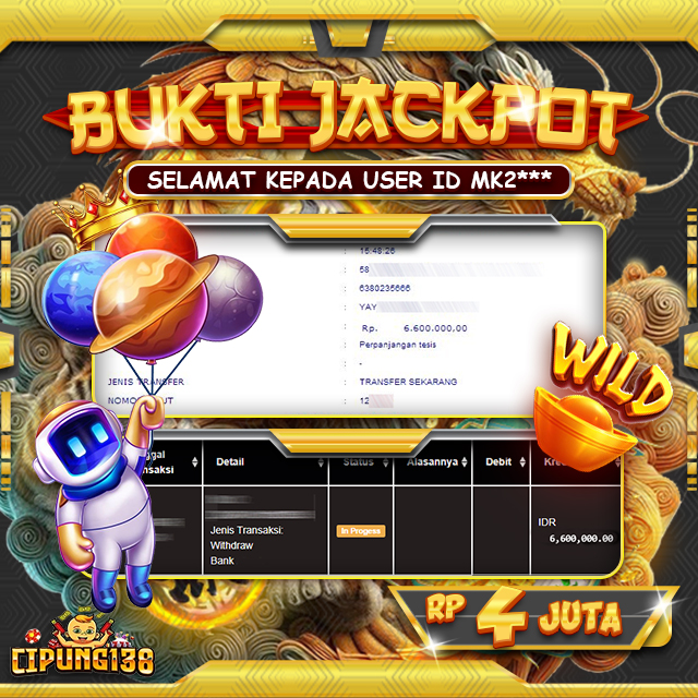 Bukti JP Cipung138 – Selamat Kepada Pemenang Jackpot