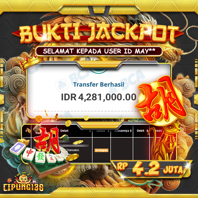 Bukti JP Cipung138 – Selamat Kepada Pemenang Jackpot