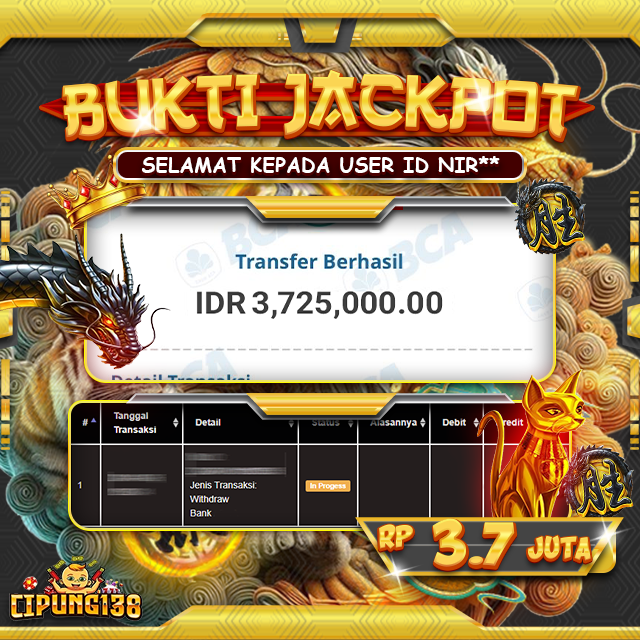 Bukti JP Cipung138 – Selamat Kepada Pemenang Jackpot
