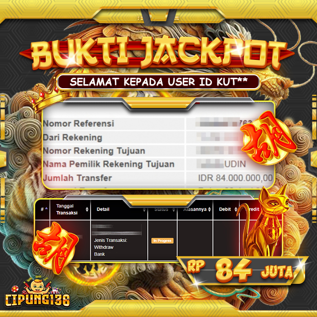 Bukti JP Cipung138 – Selamat Kepada Pemenang Jackpot