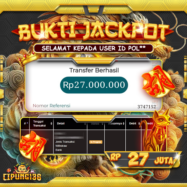 Bukti JP Cipung138 – Selamat Kepada Pemenang Jackpot
