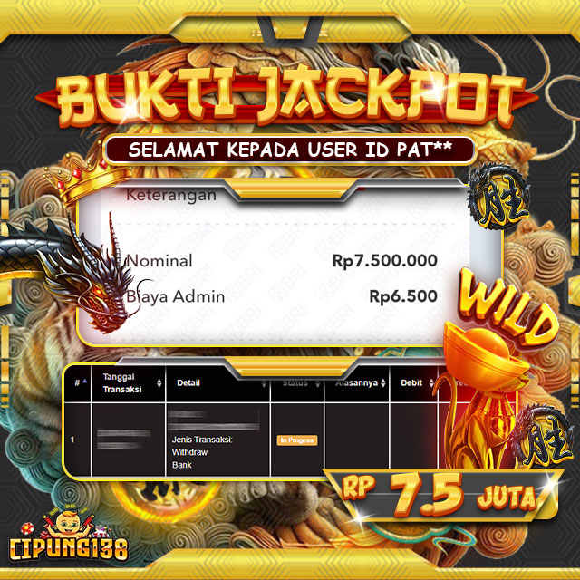 Bukti JP Cipung138 – Selamat Kepada Pemenang Jackpot