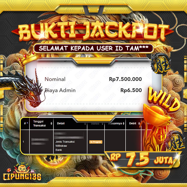 Bukti JP Cipung138 – Selamat Kepada Pemenang Jackpot